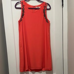 Ya Los Angeles Orange Dress with Black Accents